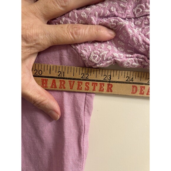 Cato Women’s Pink Puff Sleeve Embroidered Boho Peasant Top Size S - Picture 4 of 6